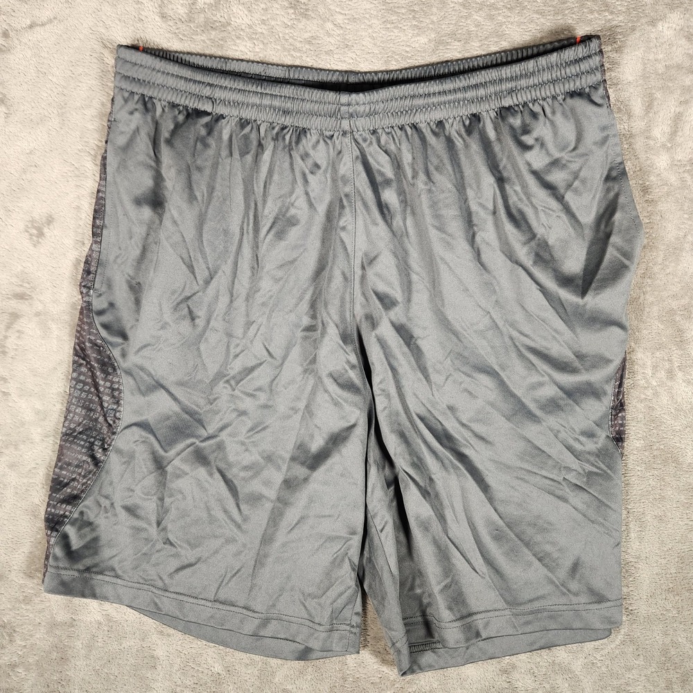 Avia Athletic Shorts Mens 2X Gray Excellent Drawstring Running Gym Activewear
